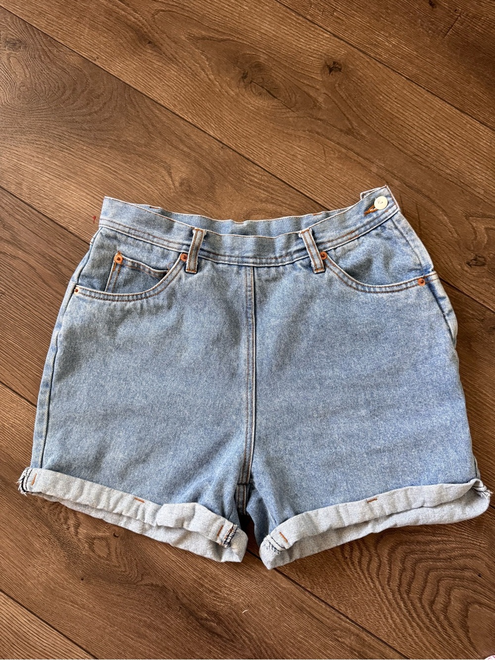 HYPE Y2K High-Rise Light Blue Denim Shorts, Size 8